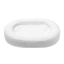 White Marlo Orthopedic Bolster Boucle Dog Bed